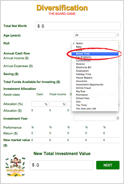 Diversification calculator image 1