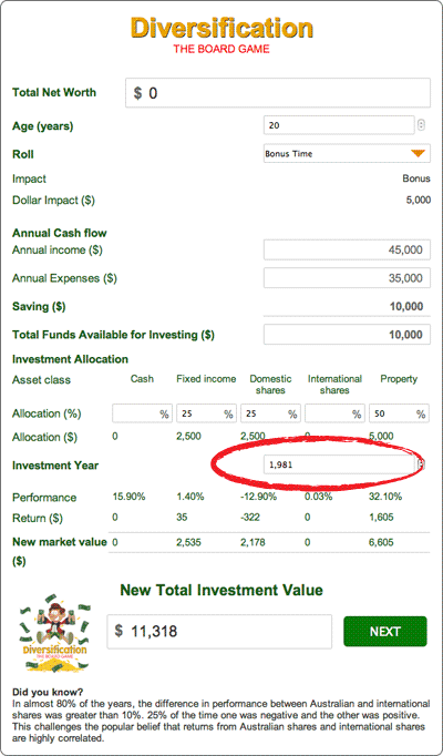 Diversification calculator image 3